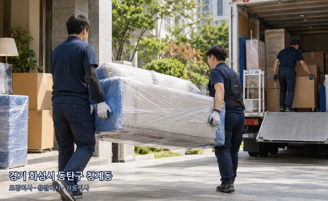 경기 화성시 동탄구 청계동 이사 준비 현장 예시