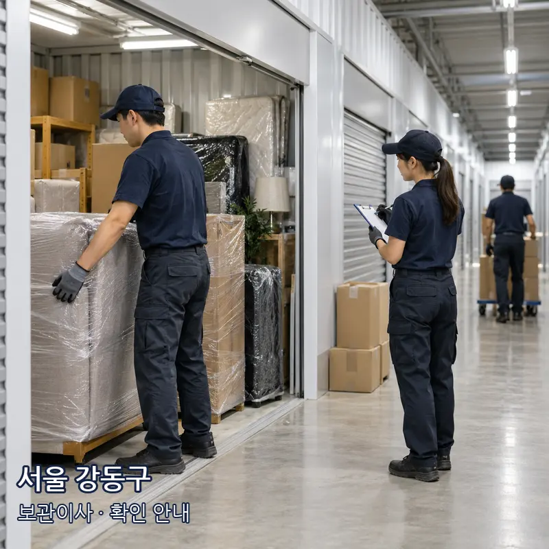 서울 강동구 보관이사 작업 범위 예시 이미지