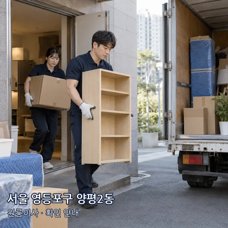 서울 영등포구 양평2동 원룸이사 작업 범위 예시 이미지
