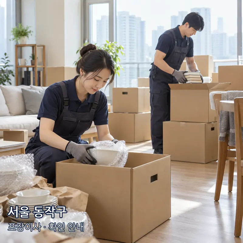 서울 동작구 포장이사 작업 범위 예시 이미지