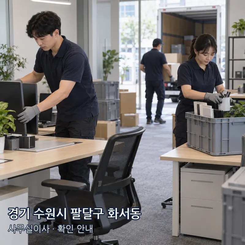 경기 수원시 팔달구 화서동 사무실이사 작업 범위 예시 이미지